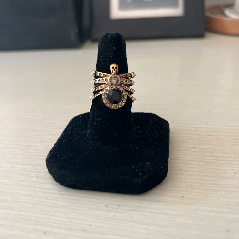 Alexander McQueen skull spider ring